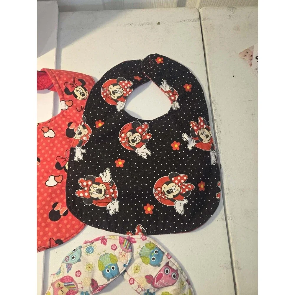 8 Handmade Baby Bibs Variety of Designs Including Disney